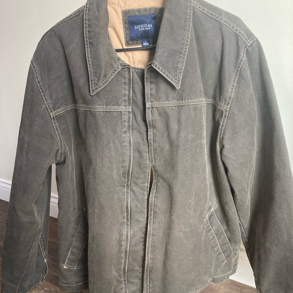 Sonoma Men's Olive Military Jacket
